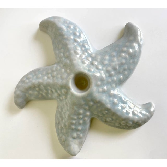 Gonder Pottery Pair of Mid 20th Century Gonder Pottery Starfish Candle Holders For Sale - Image 4 of 9
