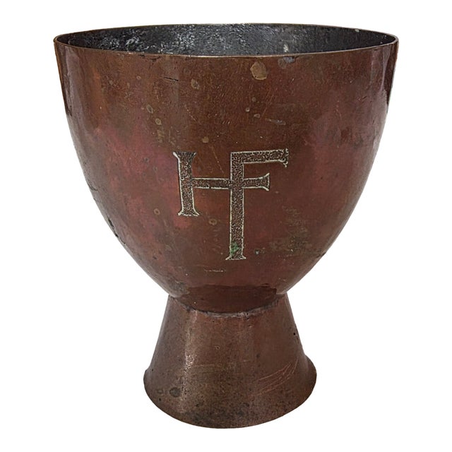 Copper Chalice With Monogram For Sale