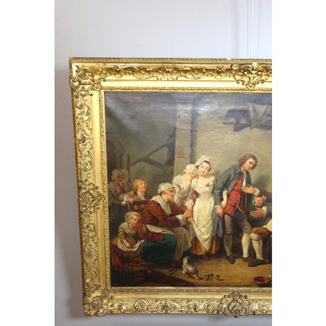 After Jean-Baptiste Greuze, The Village Bride 1800s, Oil on Canvas, Framed For Sale - Image 5 of 14