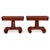 FINE PAIR OF AMERICAN CLASSICAL FLAMED MAHOGANY CARD TABLES Probably Boston, Massachusetts Circa 1820 Open: 27 3/4" H x 37...
