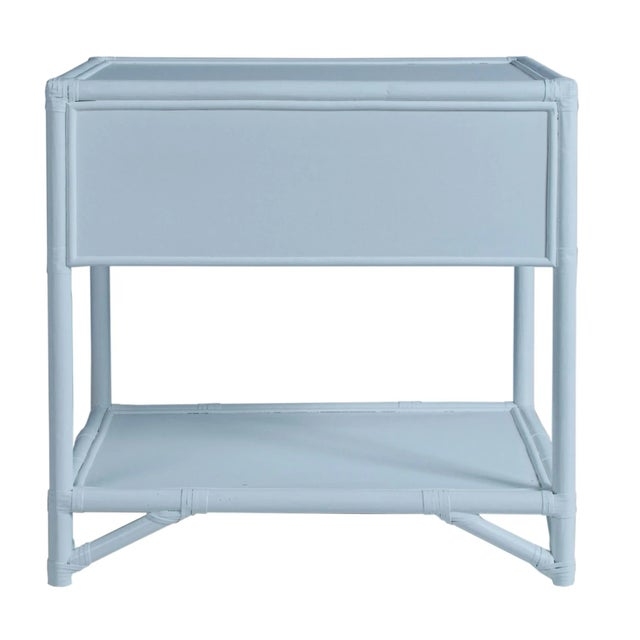 Contemporary Olympia One-Drawer Nightstand in Light Blue For Sale - Image 3 of 5