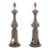 Striking Pair of Patinated Bronze Table Lamps by Marbro Lamp Co. - 1950s For Sale