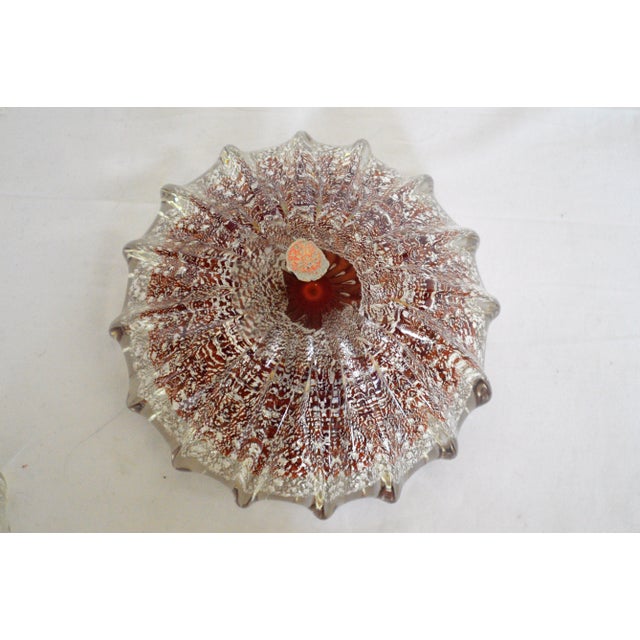 Mid-Century Modern 1960s Murano Italian Art Glass Fluted Mortar and Pestle Bowl Catchall For Sale - Image 3 of 5