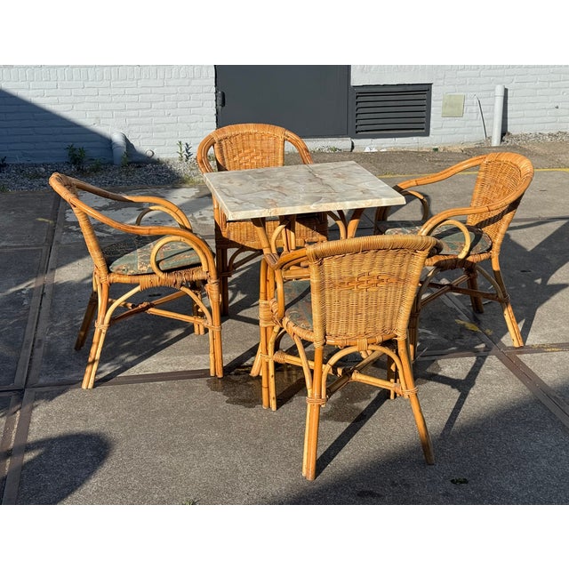 Vintage Wicker Garden Set, 2000s, Set of 5 For Sale - Image 6 of 17