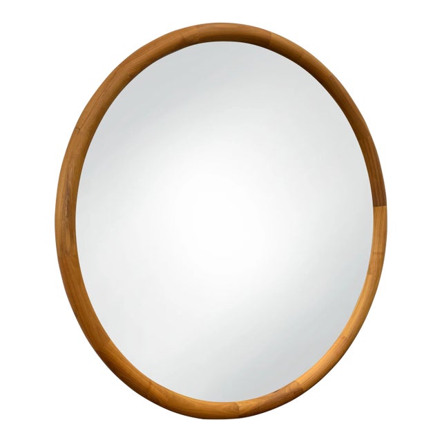 Porada Giove Mirror With Canaletta Walnut Frame For Sale