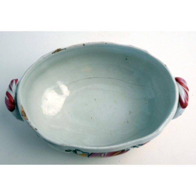 18th Century Oval Luneville Porcelain Soup Tureen, French With Lid "Maitre Simon" For Sale - Image 4 of 8