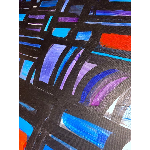 1990s 1990s Original Abstract Oil Painting Walter Taft Bradshaw For Sale - Image 5 of 12