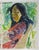 Early 20th century watercolor on two sketchbook sheets portrait of Tahitian woman by Bernard Lamotte (1903 – 1983)...