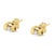 Haus of Brilliance 10K Yellow Gold 1/10 Cttw Round Brilliant-Cut Diamond Espira Swirls Solitaire Push Back Stud Earrings (I-J Color, I1-I2 Clarity) - 2 Pieces For Sale - Image 4 of 7