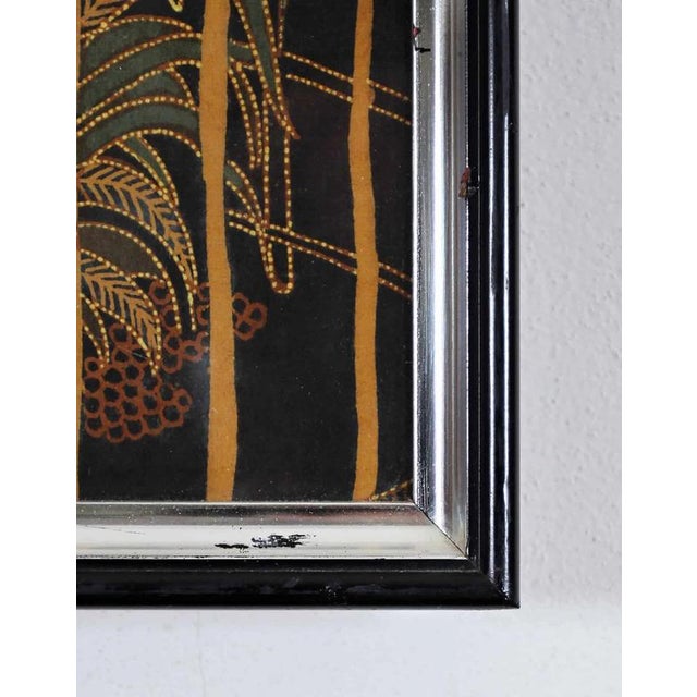 2000 - 2009 Indian Artist, Birdwatchers, Painting on Silk, Framed For Sale - Image 5 of 6