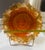 Contemporary Vintage Indiana Carnival Marigold Ruffled Diamond Cut Plate For Sale - Image 3 of 6