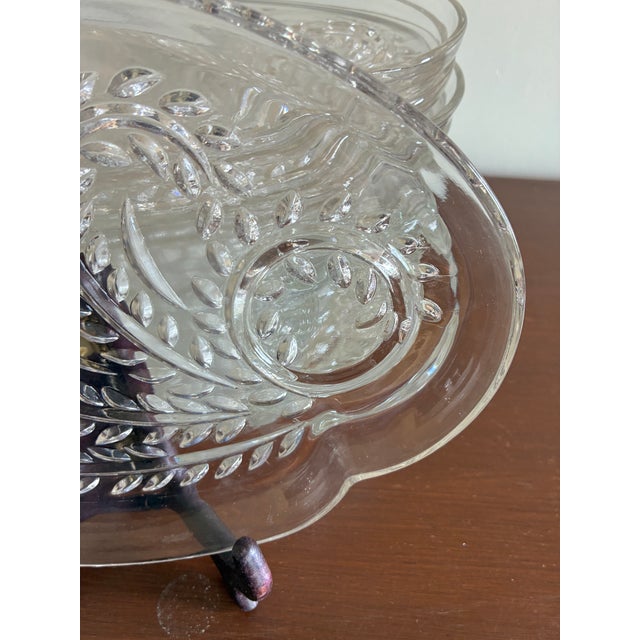 Mid 20th Century Mid 20th Century Federal Glass Company Homestead Pressed Glass Plates – Set of 14 For Sale - Image 5 of 8