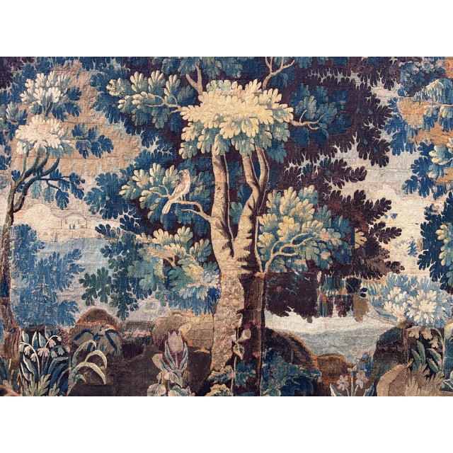 Mid 18th Century 18th Century Verdure Tapestry With Birds For Sale - Image 5 of 11