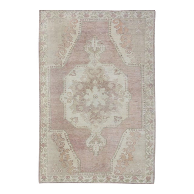Oriental Hand Knotted Rug Turkish Anatolian 4'8" x 7'1" For Sale