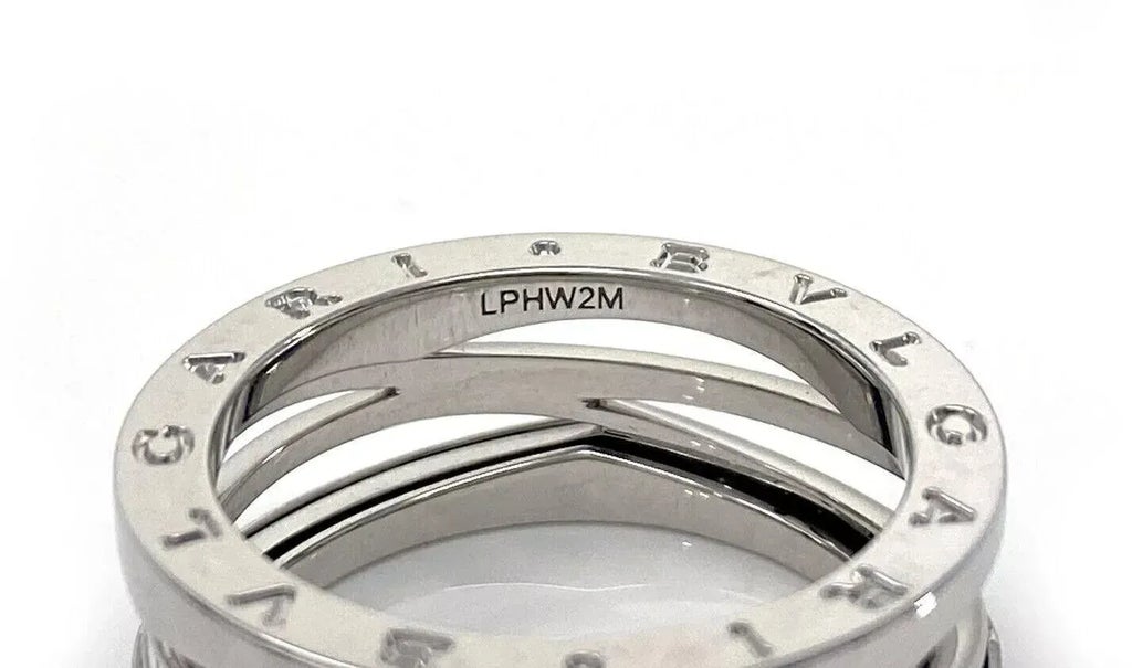 Bvlgari B.zero1 Zaha Hadid 18k White Gold 9.5mm Wide Wave Band