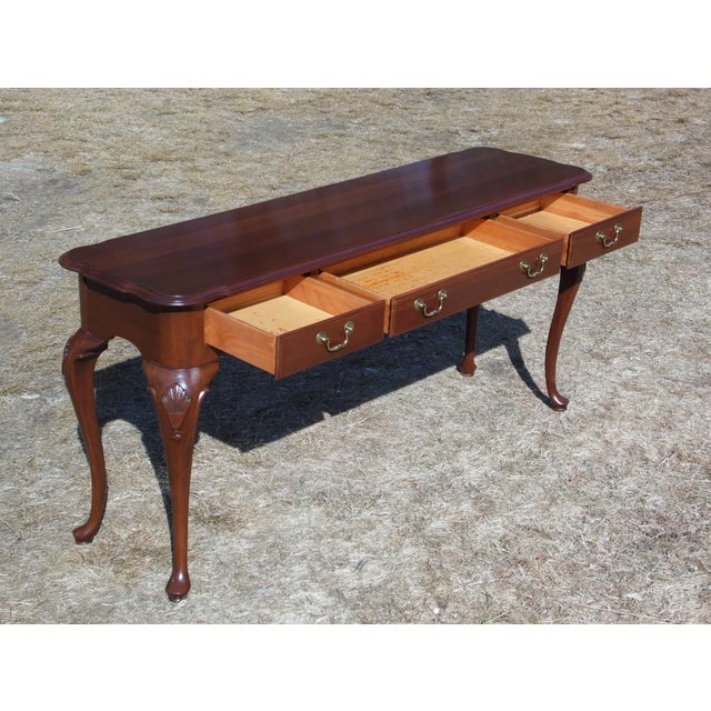 Traditional Ethan Allen Court Solid Cherry Console Entry Sofa