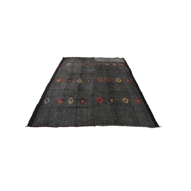 Mid-Century Modern Vintage Large Gray Kilim Rug - 7`6″ X 9`7″ For Sale - Image 3 of 6