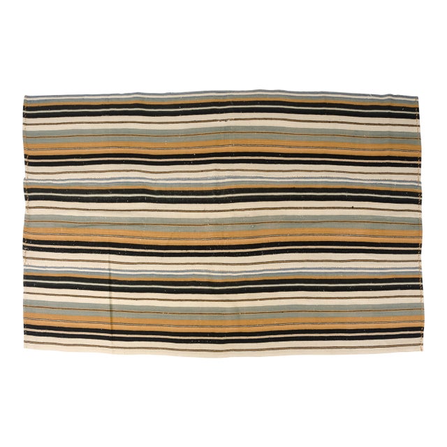 Oushak Anatolian Stripe Kilim Rug For Sale