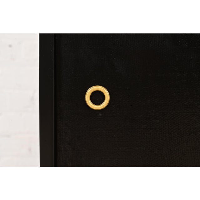 Paul McCobb Planner Group Mid-Century Modern Black Lacquered Sideboard Credenza, Newly Refinished For Sale - Image 9 of 14