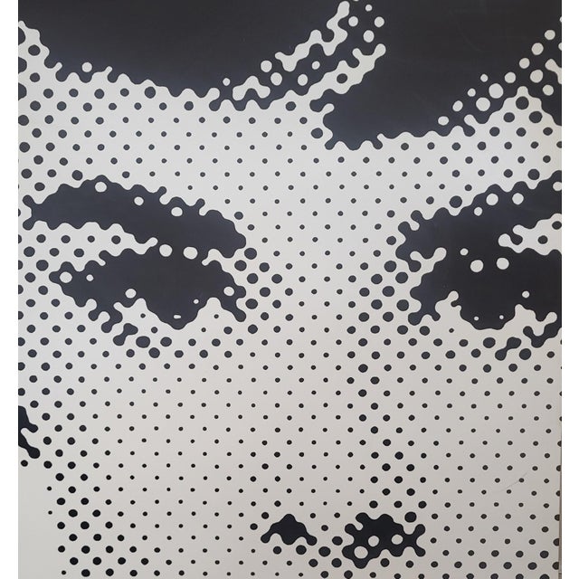 Hungarian Audrey Hepburn - Acrylic on Canvas Dot Painting by Janos Schaab For Sale - Image 4 of 11