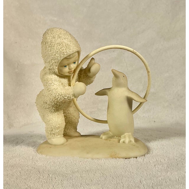 Department 56 Snowbabies “I’ll Teach You a Trick” Figurine 1993-1996 Original Box & Packing For Sale - Image 4 of 12