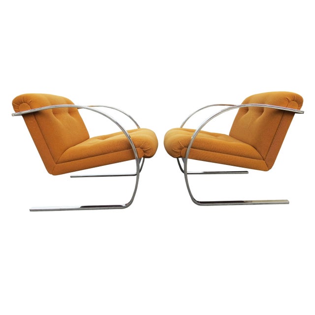 Brueton Vintage Brueton Arc Cantilever Lounge Chairs by Charles Gibilterra - a Pair For Sale - Image 4 of 12