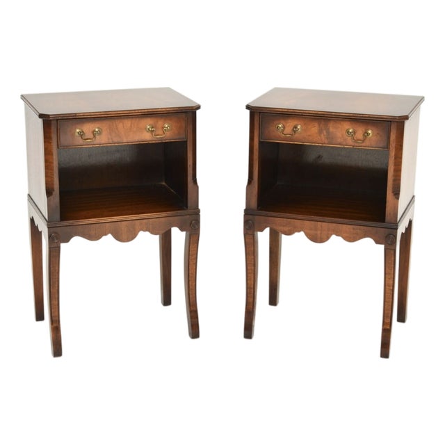 Vintage Georgian Style Bedside Tables, 1950, Set of 2 For Sale