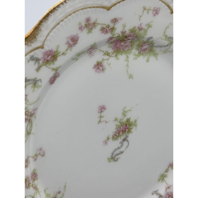 Early 20th Century Limoges France,Haviland Plate, Hand Painted Floral and Gilt, With Distribution Mark For Sale - Image 5 of 9