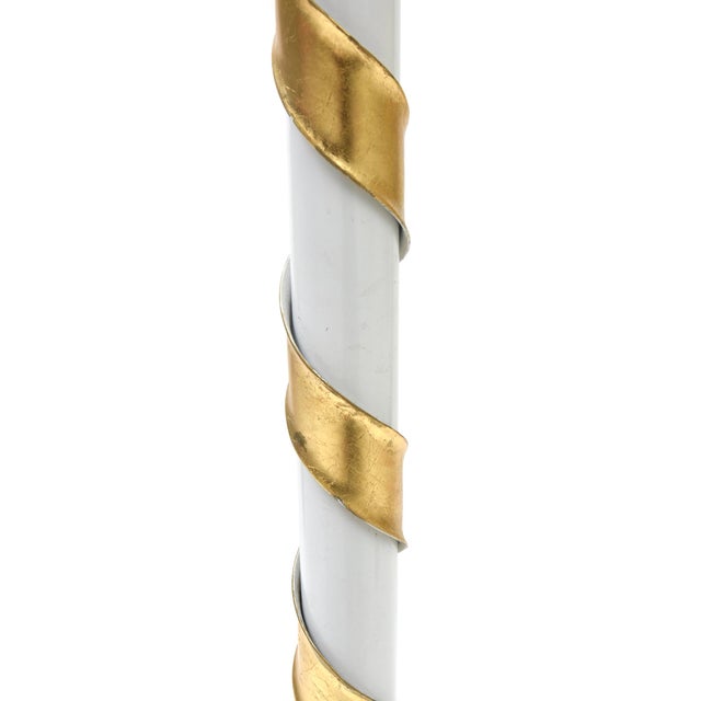 Brass Mid Century Modern Italian Swivel MIrror Stand by Mingazzi, Gold Leaf, Brass and Lacquered Wood For Sale - Image 8 of 11
