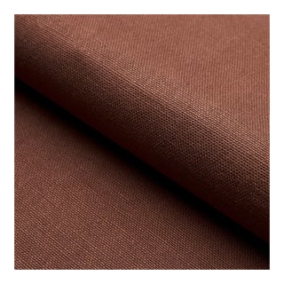 Sample - Schumacher Piet Performance Linen Fabric in Clay For Sale
