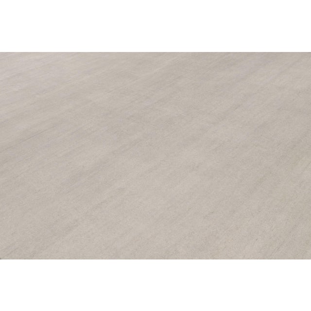 Hand-knotted in silk, this 14x15 contemporary rug is the newest addition to the Rug & Kilim Textural Collection, with an...