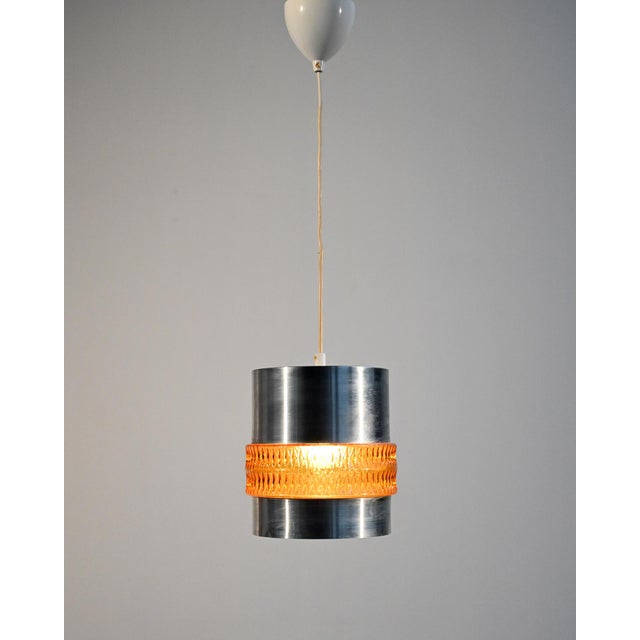 Pendant Lamp in Metal and Glass, 1960s For Sale - Image 4 of 12