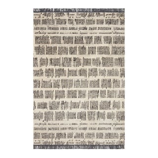 Chris Loves Julia x Loloi Alice Rug Cream / Charcoal Abstract 18" x 18" Sample Rug For Sale