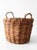 Vintage Handwoven Wicker Basket With Twisted Handles For Sale - Image 11 of 11