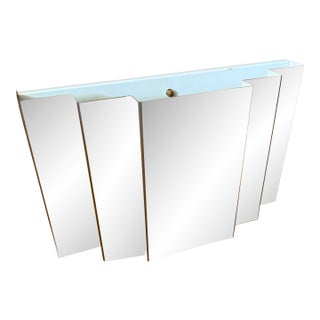 1970s Postmodern Brass Tiered Plug-in Wall Sconce For Sale