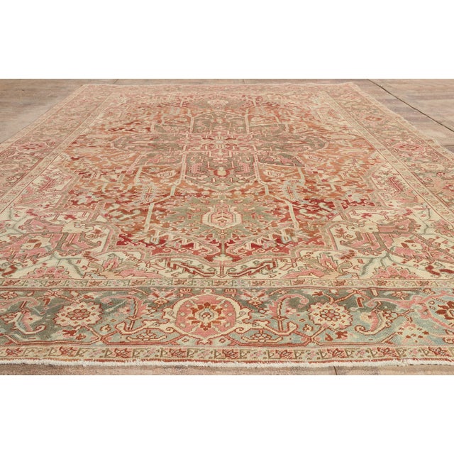 Antique Persian Heriz Rug, 08'04 X 11'06 For Sale - Image 9 of 10