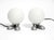 Cast Aluminum Table Lamps with Feet and Spherical Glass Lampshades from Sompex, 1990s, Set of 2 For Sale - Image 4 of 18