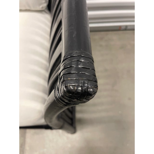 1970s Vintage Black Rattan Chairs - Set of 2 For Sale - Image 9 of 11