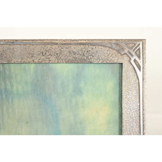 Metal Tiffany Studios New York Art Deco Silvered Bronze Picture Frame For Sale - Image 7 of 14