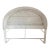 1970s White Wicker Headboard Queen For Sale