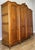 Vintage French Louis XVI Style Carved Oak 4-Door Wardrobe For Sale - Image 3 of 15