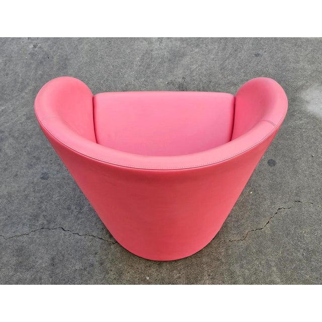 Intervista Club Chair in Pink Leather from Poltrona Frau, Italy, 1989 For Sale - Image 13 of 14