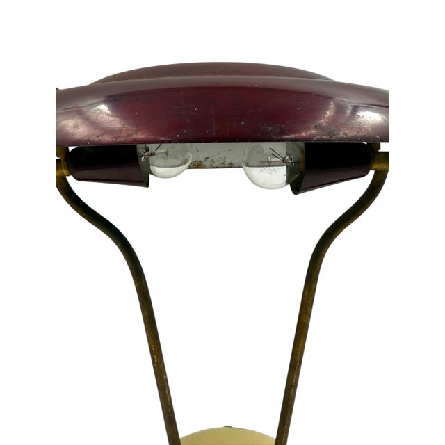 1950s Mid-Century Brass Desk Lamp, France, 1950s For Sale - Image 5 of 11