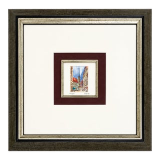 Vienna Street Scene, 2002, Watercolor and Ink on Paper For Sale