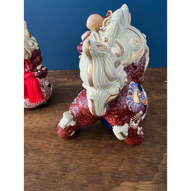 Pair of Vintage Foo Dog / ShiShi Guardian Lions For Sale - Image 15 of 18
