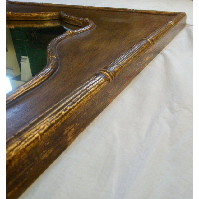 48" Gold Faux Bamboo Moroccan Arch Mirror For Sale - Image 9 of 9