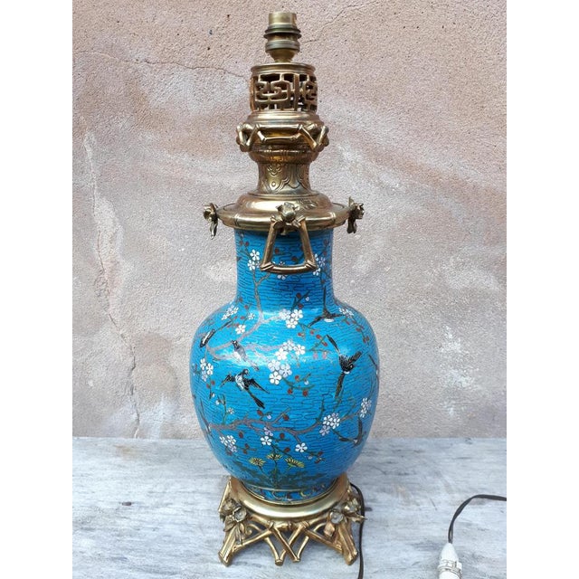 Chinese Cloisonné Enamel Vase, China, 19th Century For Sale - Image 6 of 11