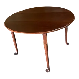 Late Victorian French Drop-Leaf Oak Dining Table