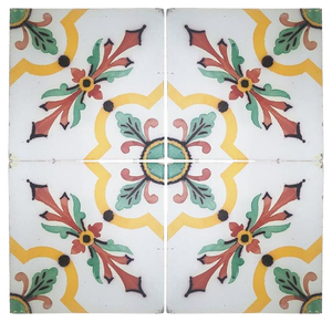 Antique Handmade Ceramic Tile attributed to Devres, France, 1920s