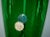 Metal Vintage Murano Glass Lamps Green For Sale - Image 7 of 7